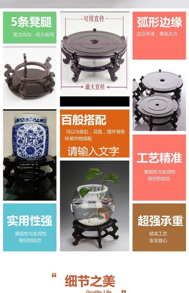 Bình thủy tinh tròn Bình nhựa Cơ sở Hoa đứng Hoa chậu thủ công Bình hoa trang trí - Vase / Bồn hoa & Kệ chậu vuông trồng cây