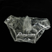 Plastic home homemade EPU soft film ultra-thin isolation anti-virus bacteria transparent sexy breifs Plastic underwear