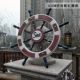 Red 62CM antique rudder red circle model