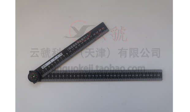 L型足迹定位折角比例尺 铝质可折叠足迹定位比例尺 照相比例尺
