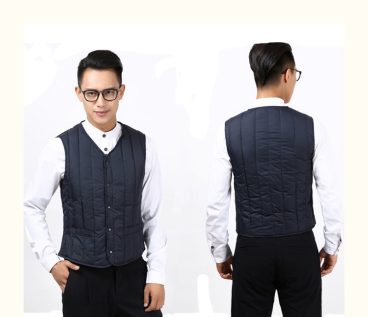 2018 trung niên xuống vest nam xuống vest ấm đồ lót cha tải kích thước lớn vest mỏng cotton phù hợp áo khoác giả vest nam hàn quốc
