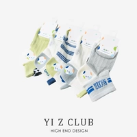 Yi Z Club Cartoon Catch -Cotherbetable Sweat -Absorbent, антидеодоризованные детские носки с тонкими чистыми носками, пять пар 0,09