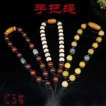 Guilin chicken blood jade handmade hand rope jade beads put toys bracelet high-grade waist hanging rope text play King Kong Bodhi