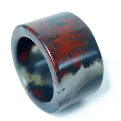 Red Jade building Guilin chicken blood jade ring mouth material Dahongpao ring men and women couples jade ring finger