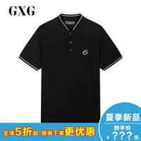 GXG nam mùa hè mới màu đen ngắn tay áo sơ mi polo áo sơ mi áo thun quốc triều GY124606E - Polo áo polo tay dài