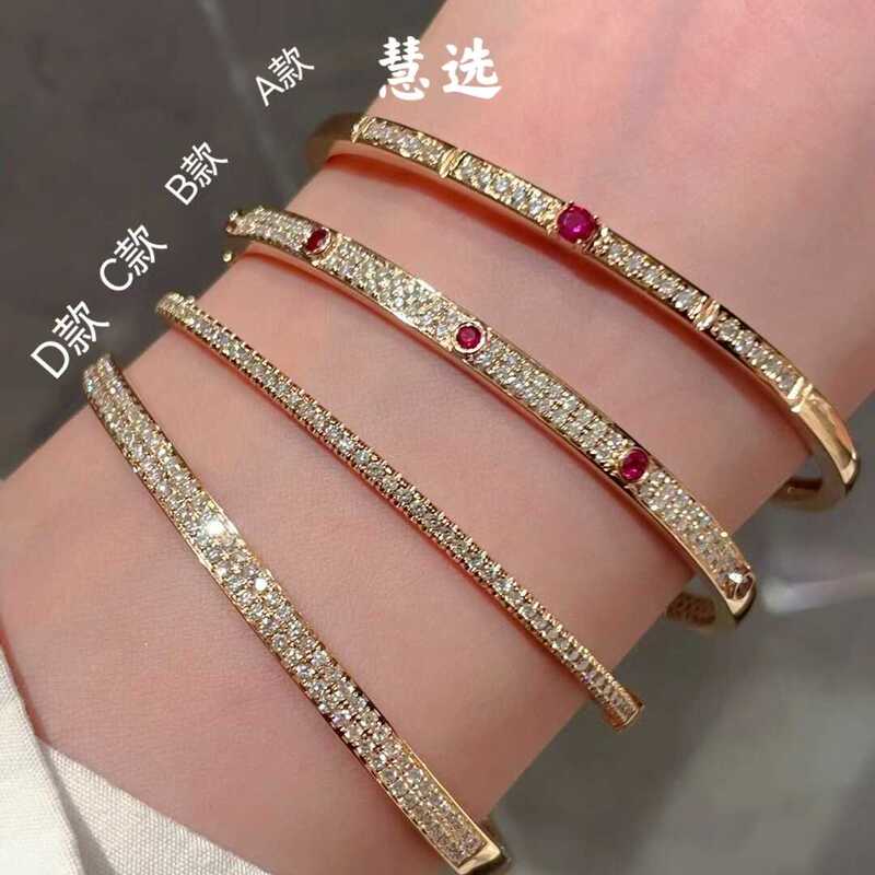 18K Gold Half-Circle Full Diamond Bracelet for Women, Fashionable and High-End Diamond Bracelet, Real Gold and Real Diamonds, Gift for Wife or Girlfriend 18K Gold Half-Circle Full Diamond Bracelet for Women, Fashionable and High-End Diamond Bracelet, Real Gold and Real Diamonds, Gift for Wife or Girlfriend