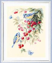 (Cat and cat embroidery) R line self-matching kit-ChIgla cherry and bird MM191111