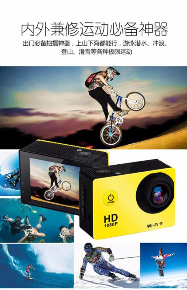 HD chống nước thể thao kỹ thuật số máy ảnh mini wifi du lịch lặn camera dưới nước video DV