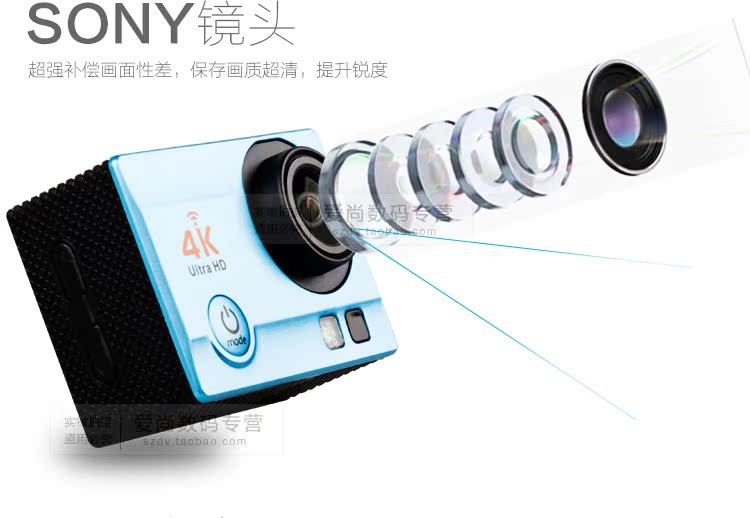 Camera thể thao mini HD 4K không dây wifi chống nước DV lặn dưới camera kỹ thuật số mini