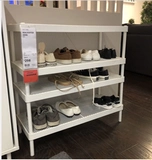 Оригинальная полка для обуви IKEA IKEA Makepa, простая полка для обуви, слой для хранения в фойе, табурет для пеленания обуви, белый утюг, искусство