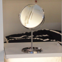 Shenzhen Guangzhou IKEA IKEA Theresa mirror Stainless steel double-sided vertical dressing makeup mirror with magnifying glass