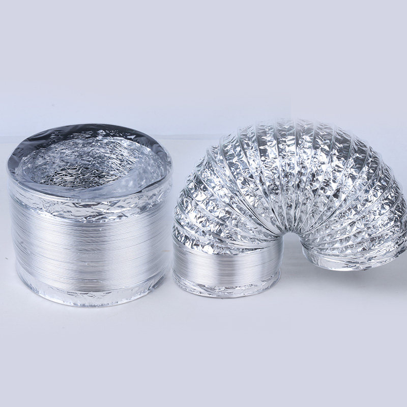 100mm 150mm 200mm double-layer thickened aluminum foil tube stainless steel hoop ventilation fan exhaust fan accessories