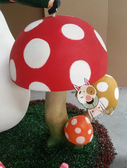 New Forest Department Wedding Wedding Props Wedding cloth View T Terrace Styling Windows Cloth View Foam Sculpture Seven Colorful Mushrooms