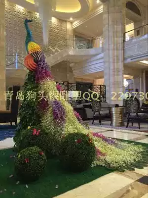 Floral foam peacock flower arrangement wedding beauty Chen dance beauty carving color full set