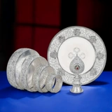 Очень большой серебряный браслет ручной работы, серебро 990 пробы, 20см