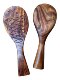 Creative Natural Teak Wood Unpainted Solid Wood Fish-Shaped Small Rice Spoon, Thickened and Can Stand, Rice Serving Spoon, Rice Cooker Spoon, Household Spoon