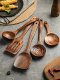 Acacia Wood Spatula for Home Kitchen, Non-Stick Pan Special Wooden Spatula, High Temperature Resistant Cooking Spatula, Rice Spoon, Soup Spoon