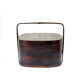 Simple Retro Double-Layered Food Box, Portable Basket Lunch Box, Traditional Fir and Bamboo Woven Food Delivery Box, Gift Packaging, Gift Wooden Box
