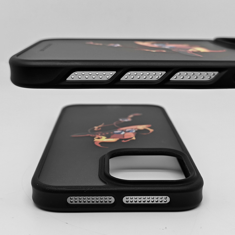 One Piece Ace Flames Hat Black iPhone Case