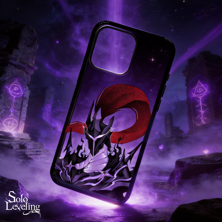 Solo Leveling Shadow Monarch Fiery Armor iPhone Case