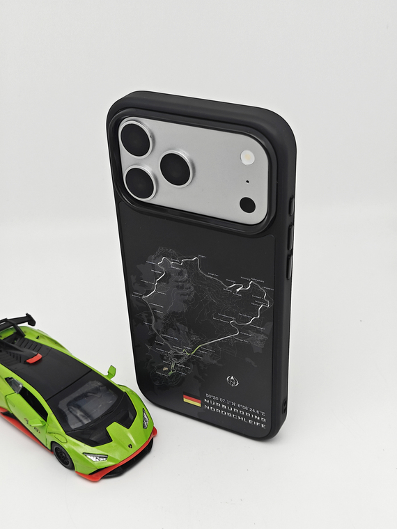 Nürburgring Nordschleife Map Graphic iPhone Case