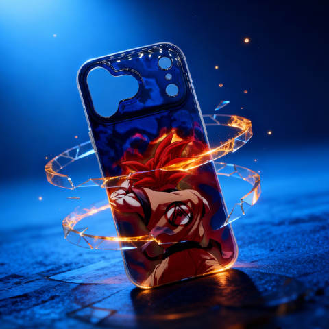 Goku Super Saiyan Fiery Aura Anime Cartoon iPhone Case