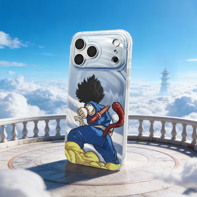 Goku Blue Gi Saiyan Tail Anime Cartoon iPhone Case