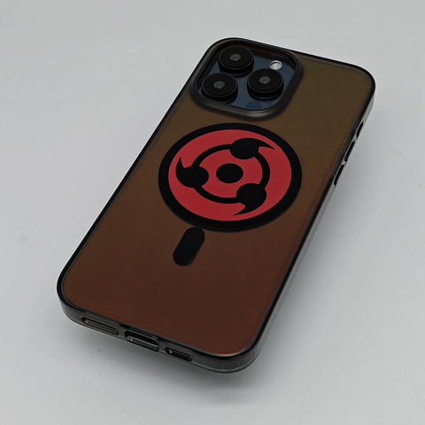 Naruto Sharingan Magnetic Grip Translucent iPhone Case