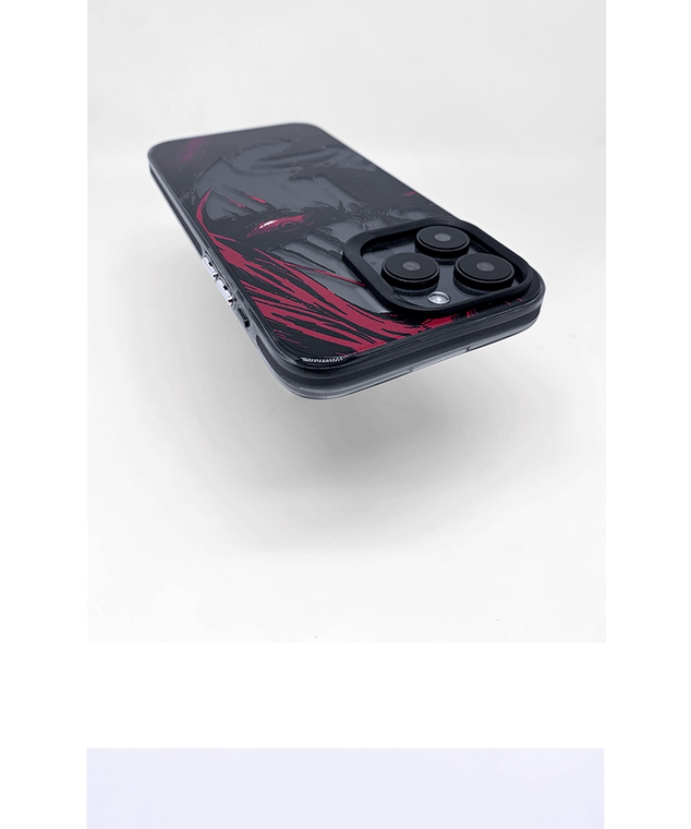 One Piece Shanks Portrait Red Claw Marks Black Red iPhone Case
