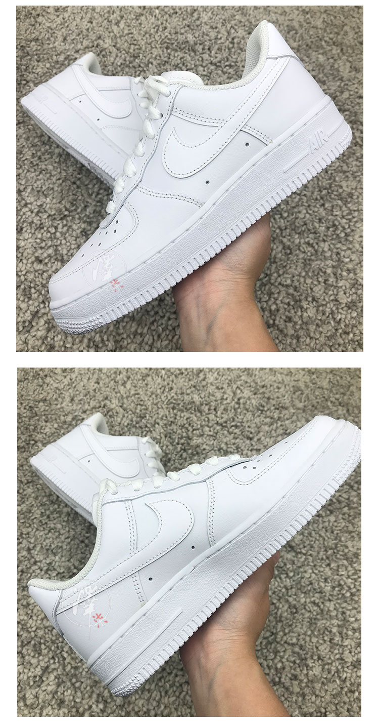 Nike AF1 thấp để giúp màu trắng tinh khiết shoes Giày Nike Air Force số 1 trường trung học ngụy trang màu đen 315115-112 - Dép / giày thường giày thể thao lining