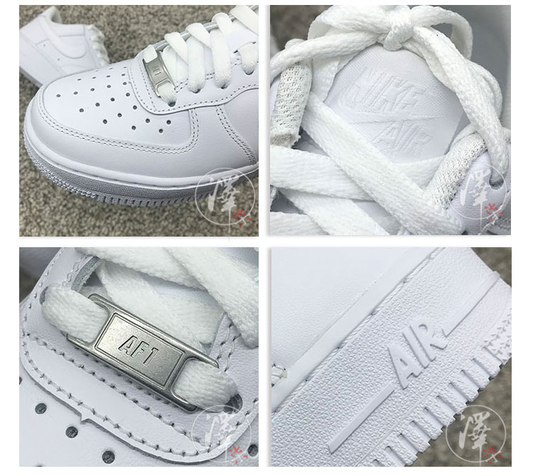 Nike AF1 thấp để giúp màu trắng tinh khiết shoes Giày Nike Air Force số 1 trường trung học ngụy trang màu đen 315115-112 - Dép / giày thường giày thể thao lining