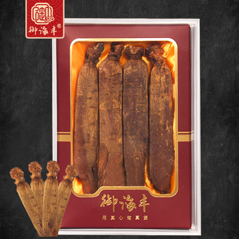 (4 large roots heavy 100 gr) Mihai Feng without sugar red ginseng slices Changbai Ginseng Ginseng Kao Li's Box Red Ginseng Slices