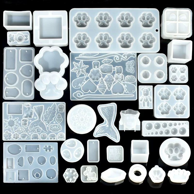 Silicone mold, materials set handmade, epoxy resin, glue, DIY