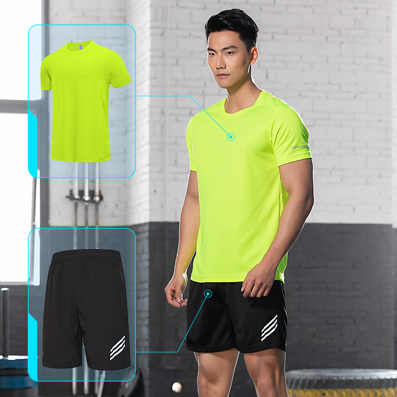 Badminton Suit Suit Men Sports Short Sleeve T-shirt Summer Women Fitness Running Speed Dry Ping Pong Tennis Training Suit