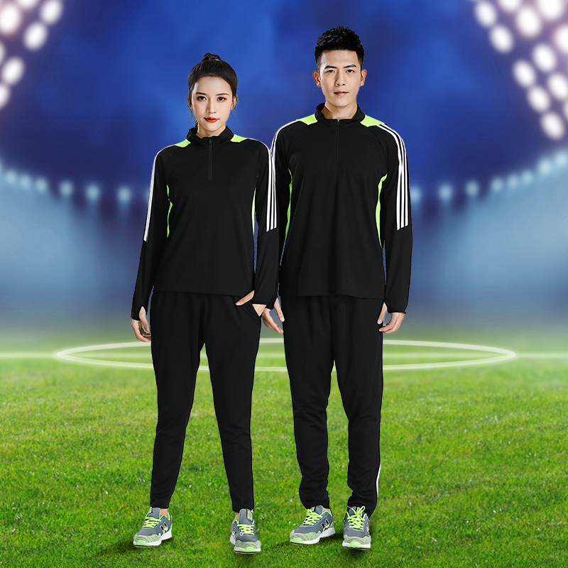 Football uniform men's autumn and winter football training uniform long-sleeved suit quick-drying children's ball clothing trousers team uniform custom