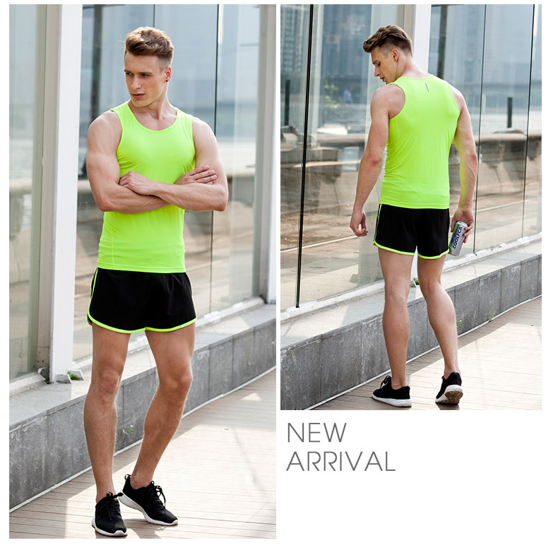 Bộ đồ thể thao nam Chạy hè giản dị thoáng khí vest ngắn bó sát tập luyện buổi sáng chạy gym bộ quần áo the thao nam adidas