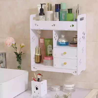 Punch-free wall cosmetics storage box skin care products wash countertop storage bathroom bathroom wall shelf