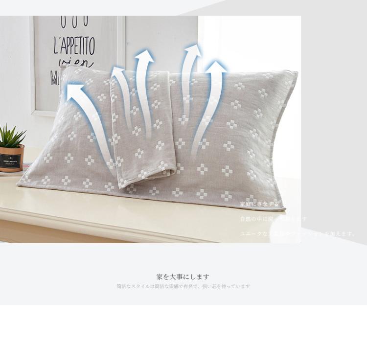 Jie Li Ya khăn gối cao cấp cotton dày một cặp khăn gối 100% cotton mùa đơn khăn gối đôi dành cho người lớn vỏ gối vuông