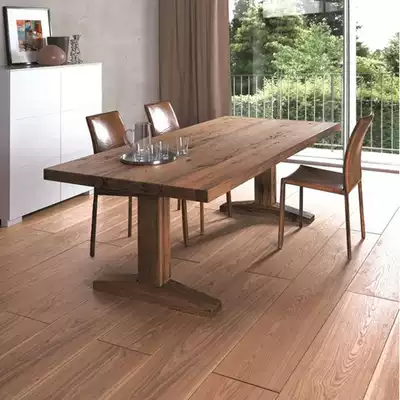 Nordic expression simple modern solid wood office desk computer desk Chinese table table table chair combination