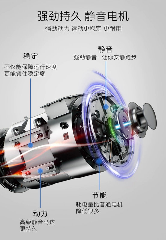 Máy chạy bộ gia đình Qimaisi mô hình đa chức năng gấp điện cực êm - Máy chạy bộ / thiết bị tập luyện lớn máy chạy bộ royal