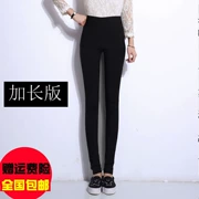 Mùa thu đông dài quần legging mới siêu dài bên ngoài mặc eo cao cộng với size cộng với quần nhung cao chân bút chì