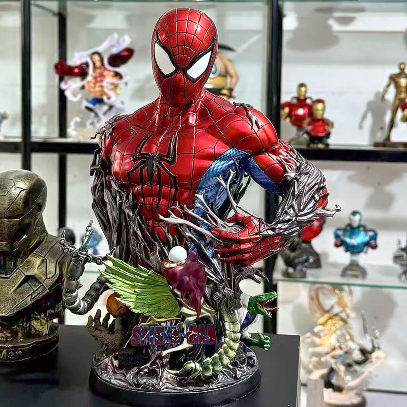 Marvel Spider-Man Figurine Bust in Stock Superhero Gk Gift for Friend's Birthday Marvel Spider-Man Figurine Bust in Stock Superhero Gk Gift for Friend's Birthday