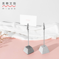 Nordic Ins Wind Minimalist Tabletop Vertical Poo Sign Clip Photo Message Clip Wedding Banquet Table Seat Table Seat Card
