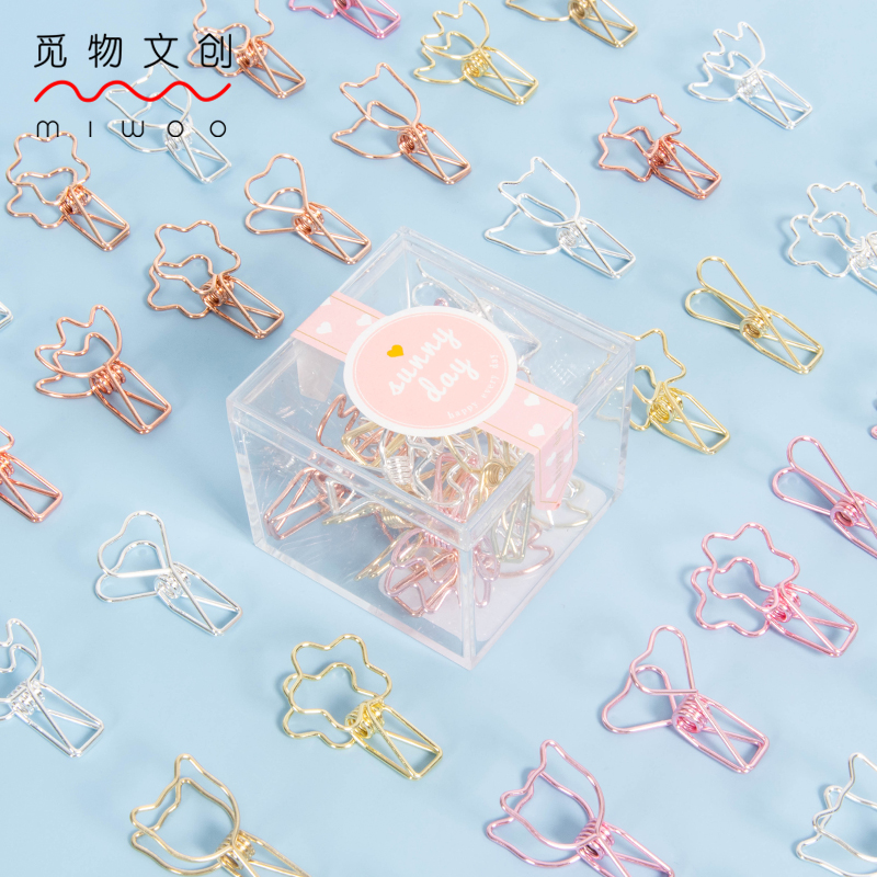 Creative Versatile Cute Fish Tail Clip Small Fresh Office Stationery Bill Clip 14 Mix Dovetailed Clips