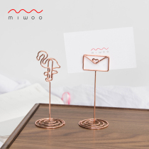 miwoo creative metal memo clip Rose gold mermaid photo clip DIY exhibition wedding desktop message clip
