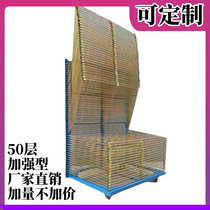 Spot supply 50-layer screen printing brush holder angle steel multi-layer mobile storage multi-functional display table car storage shelf