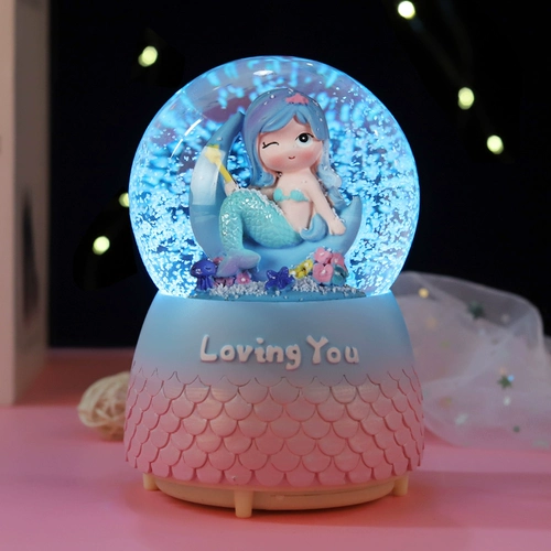 Музыкальная шкатулка для детского сада, подарок на день рождения, со снежинками