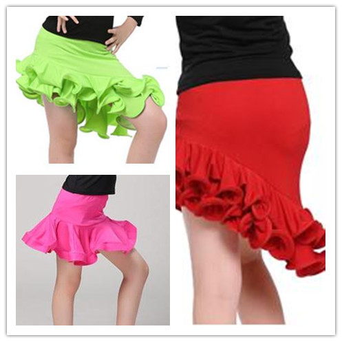 Trẻ em khiêu vũ Latin trang phục cô gái hạ thân váy khiêu vũ váy trình diễn hiệu suất nhảy váy thực hành nhảy váy shop quần áo trẻ em đẹp
