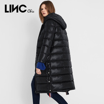 LINC Jin Yujie down jacket new personality Street duck down class long knee down jacket women jacket 983417