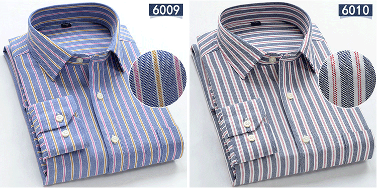 Đàn ông trung niên áo dài tay cotton mới áo sơ mi oxford sọc thường không áo sơ mi cotton kẻ sọc lỏng áo khoác sơ mi nam